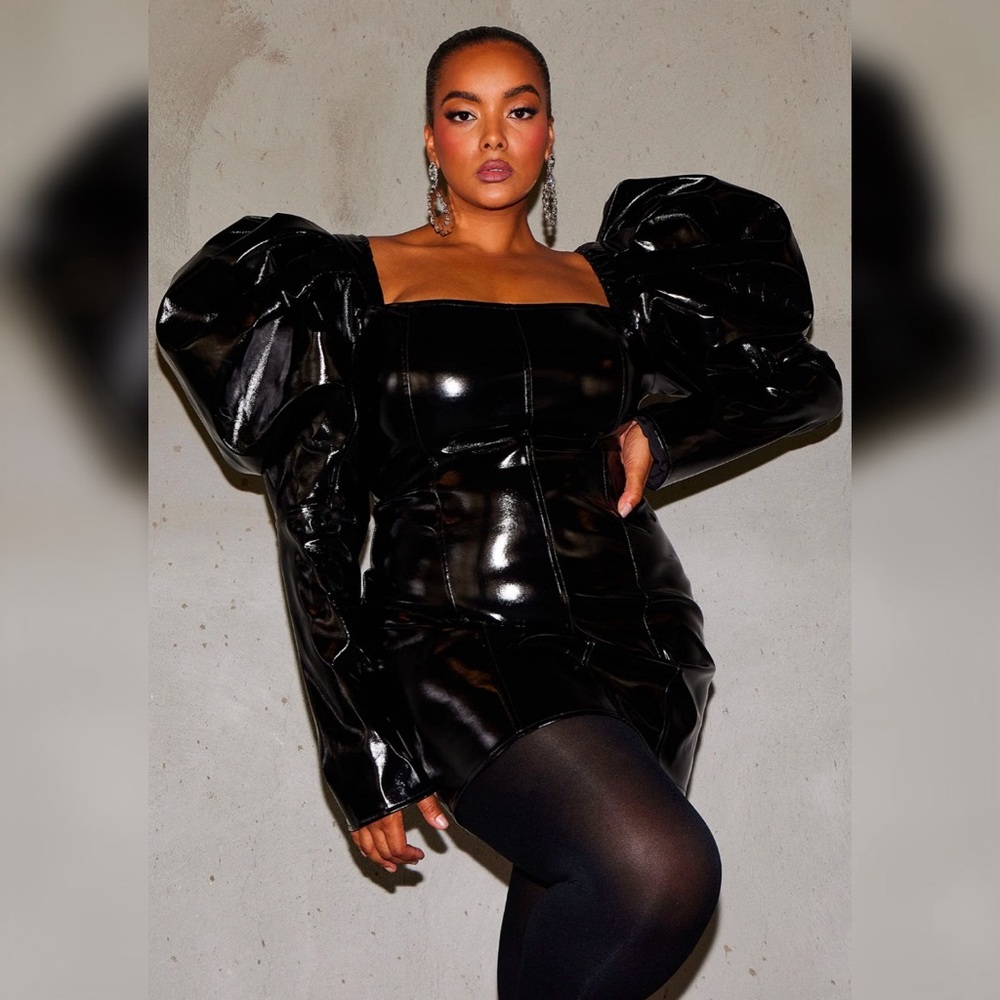 The Drama Faux Leather Dress